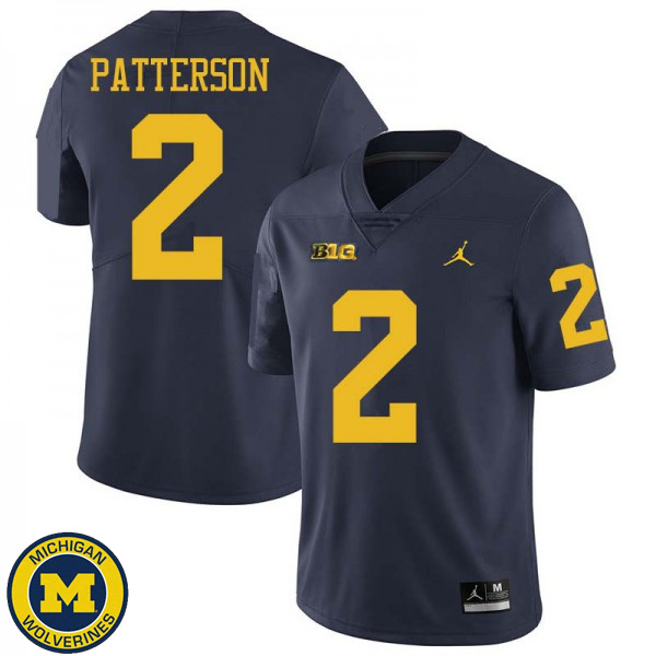 Men Michigan Wolverines #2 Shea Patterson Navy Jordan Brand High School Jersey